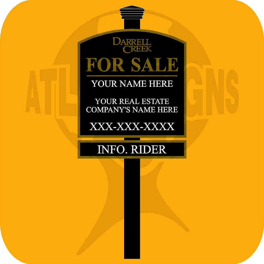 Darrell Creek- FOR SALE/RENT Sign & Rider