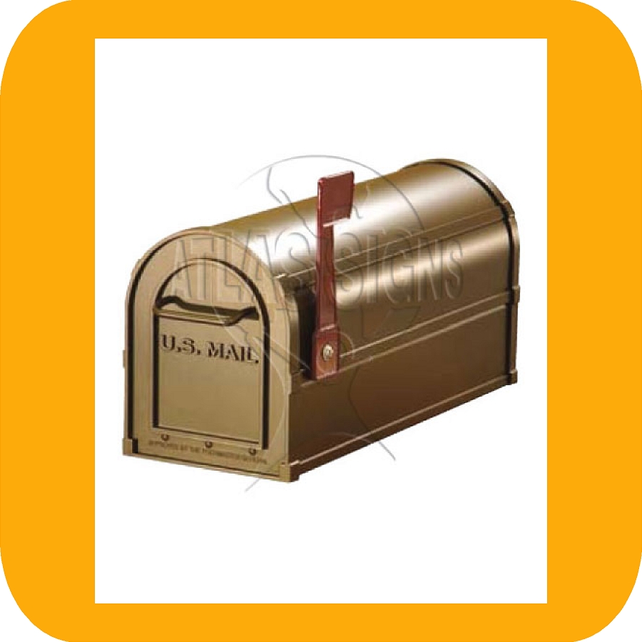 Deluxe Rural Mailbox-Bronze