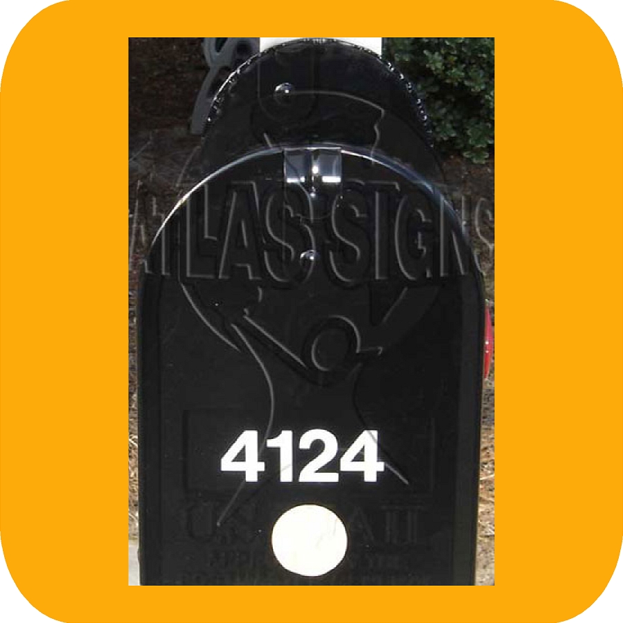 LARGE Mailbox- White Numbers (Front)