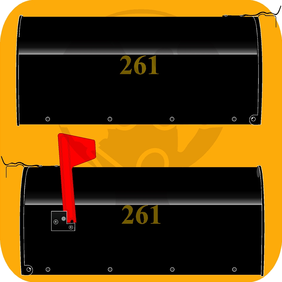 Standard Mailbox- Gold Numbers