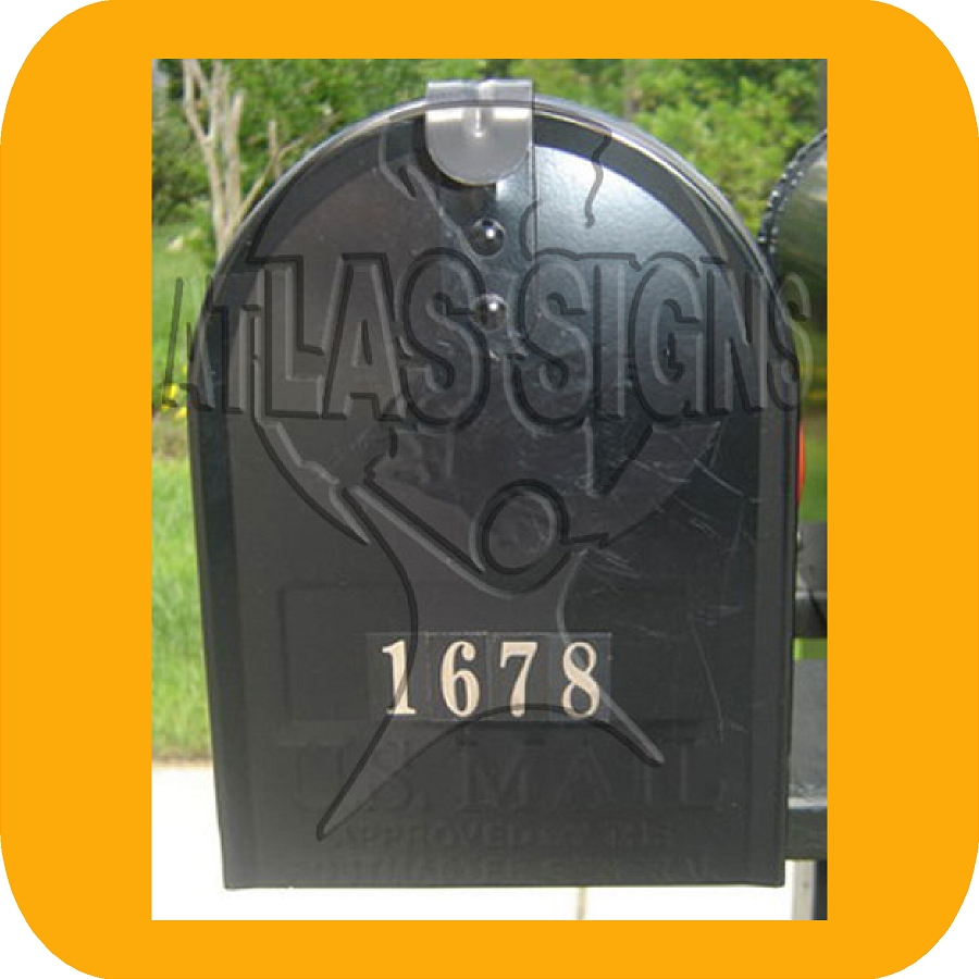 Standard Mailbox- Gold Numbers (Front)