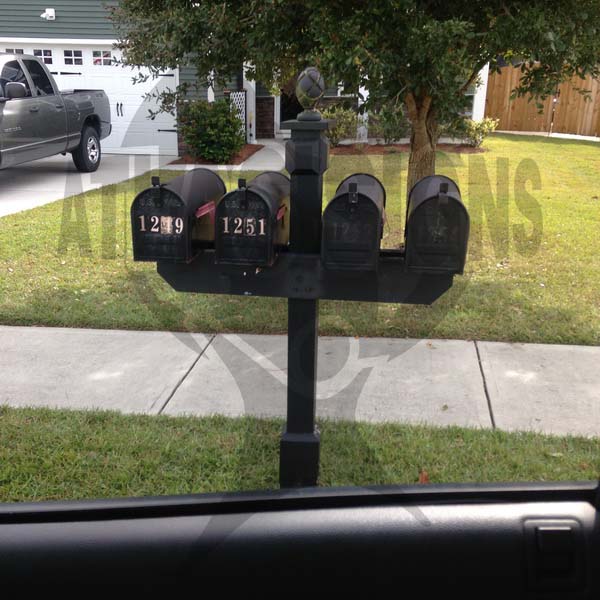 The Gardens at Tanner Plantation- 4 Mailboxes and Post