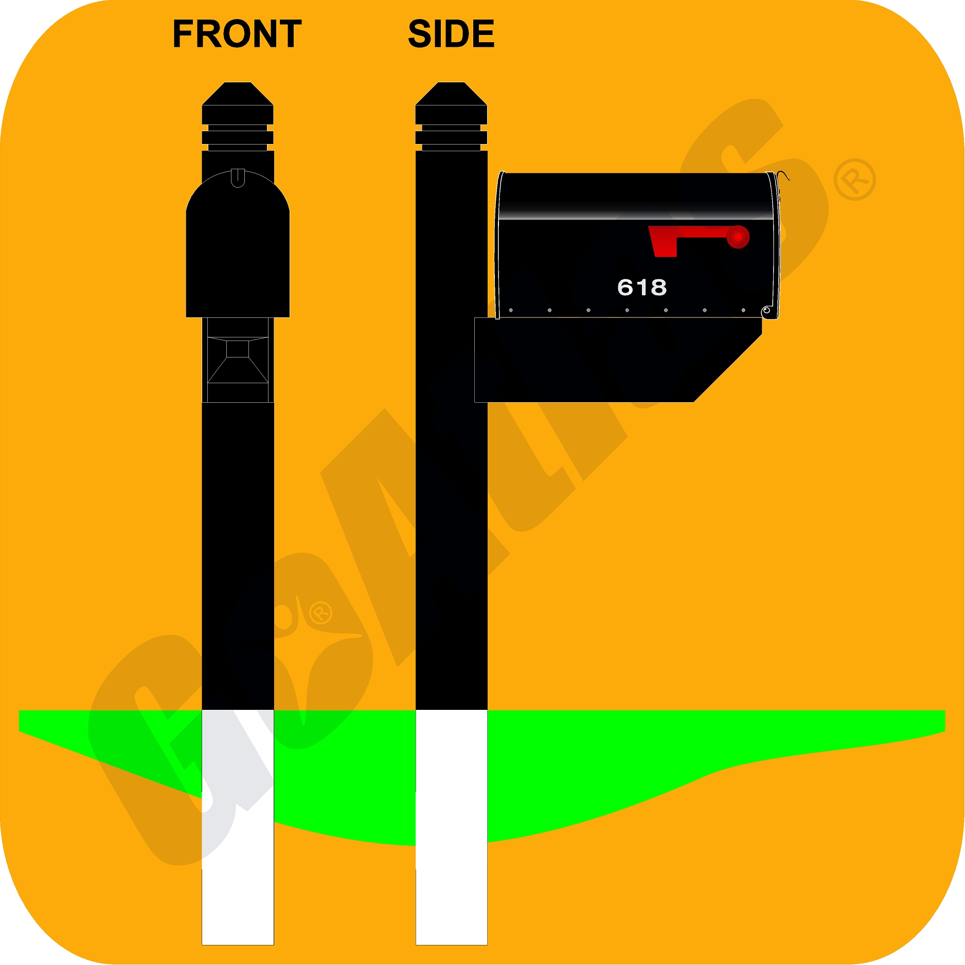 Croghan Landing- Mailbox and Post
