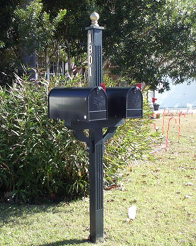 Deer Walk- 2 Mailboxes and Post